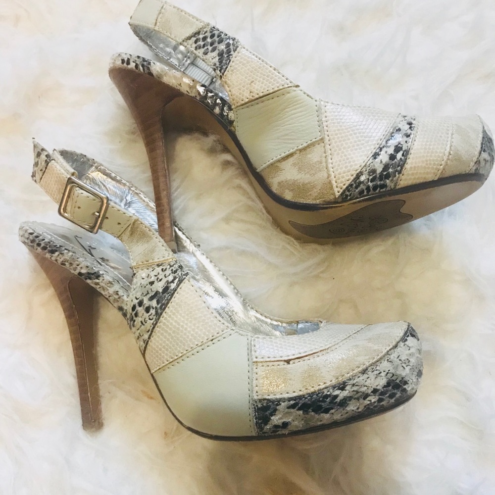 Naughty Monkey Cream heels
